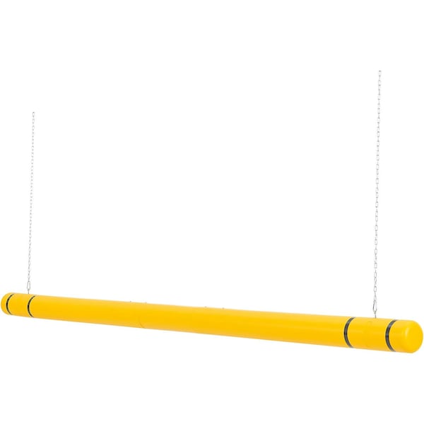 Global Industrial Clearance Bar, 104in, 120in L, Yellow with Black Tape, HDPE 708405BK - main